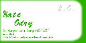 mate odry business card